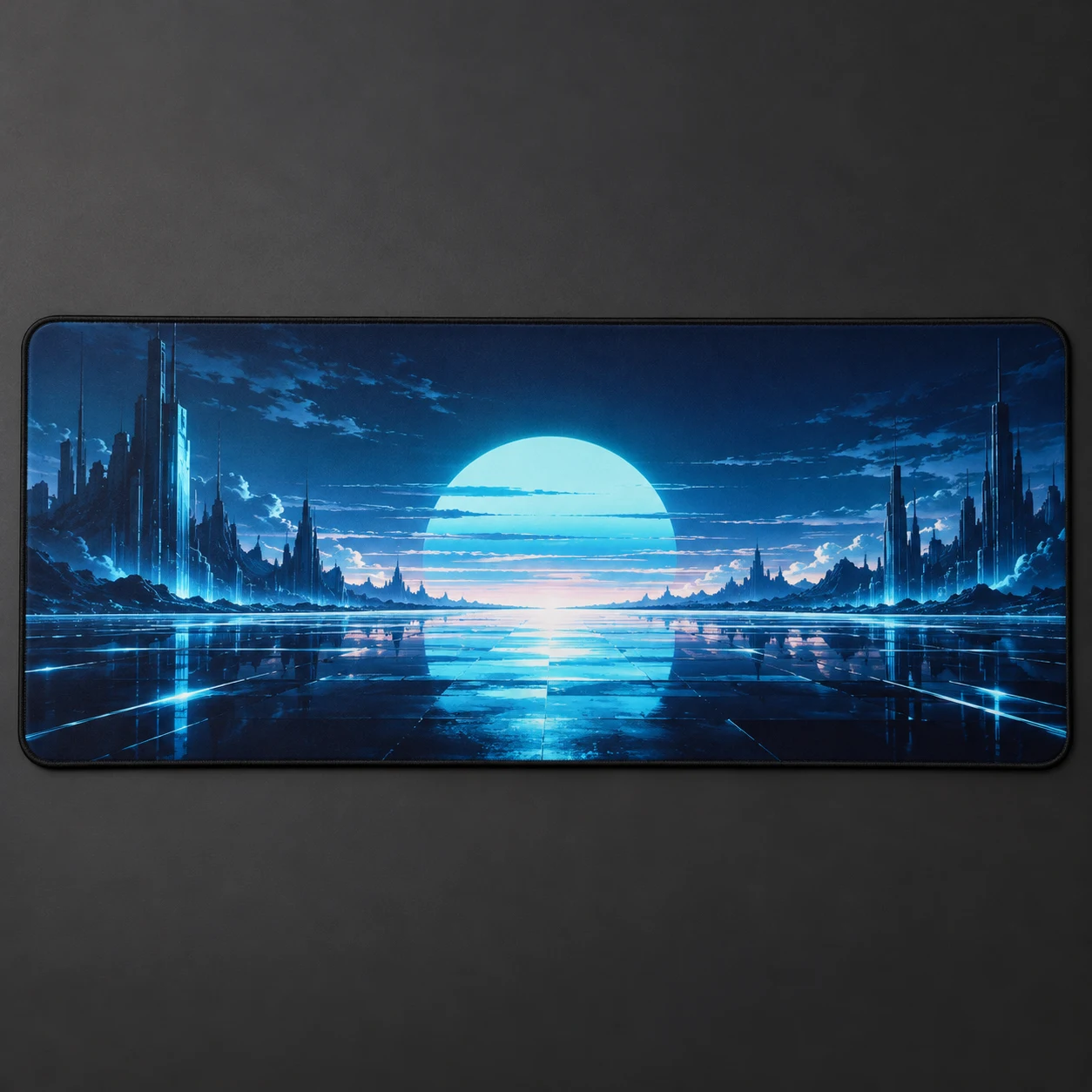 Ion Horizon Extended mouse pad, Cyan / Blue